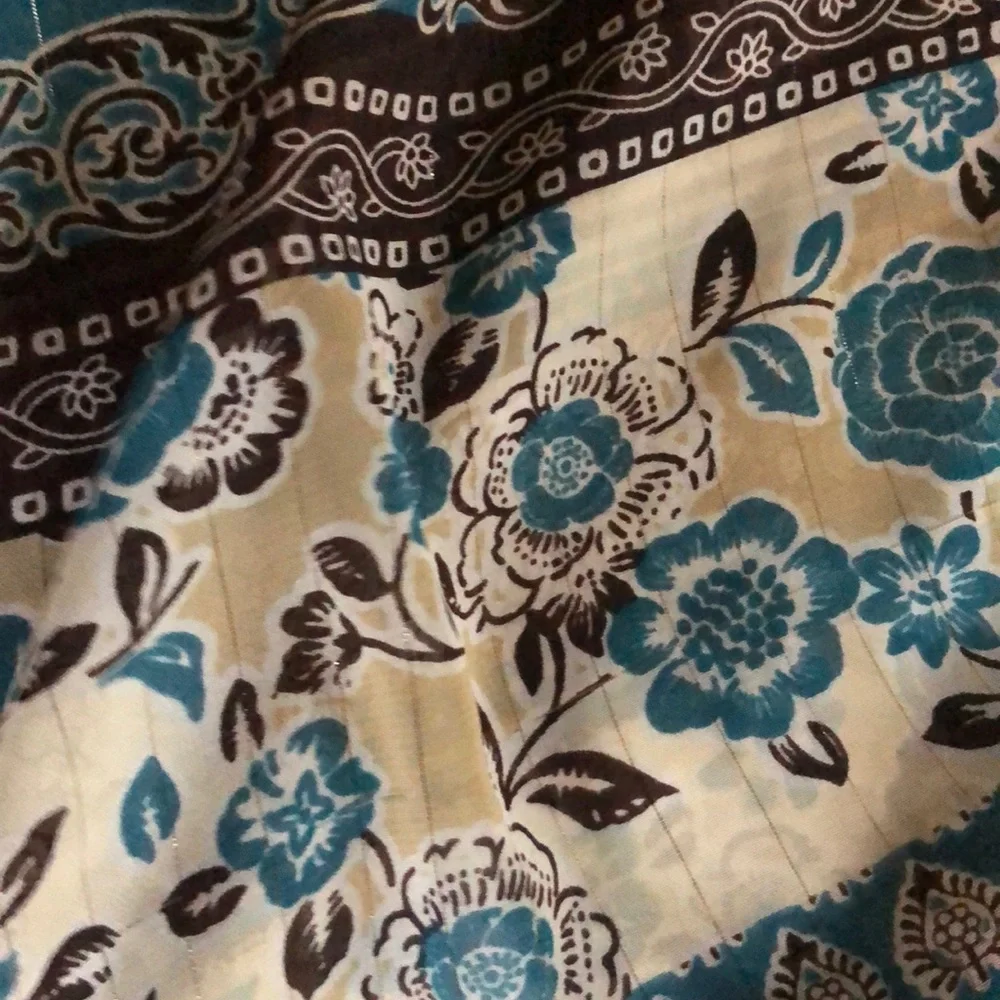 Simply Irresistible Kimono Blue Brown Clubwear Hippie‎ Top - Picture 5 of 7